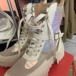 Fashion Nova Size 9 Women’s Heeled Boots Combat Style